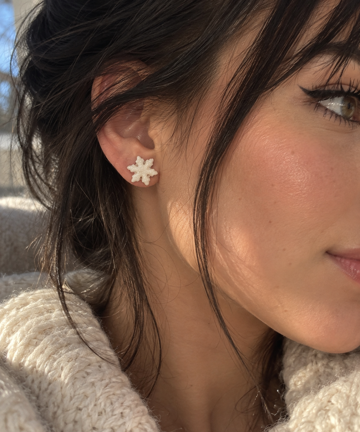 Snowflake Stud Earrings