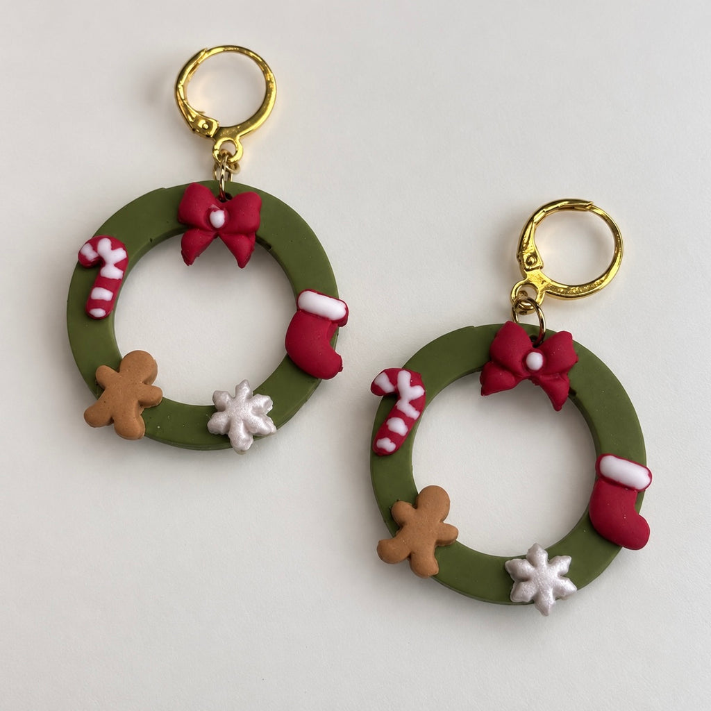 Festive Wreath Earrings