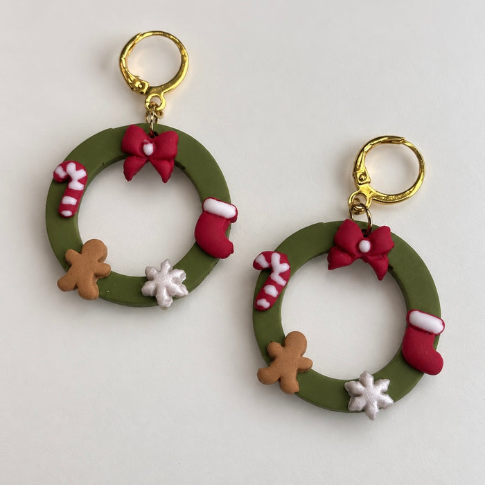 Festive Wreath Earrings